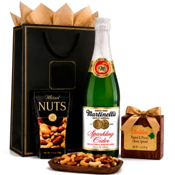 Non-Alcoholic Cider, Cheese and Nuts set – view 2