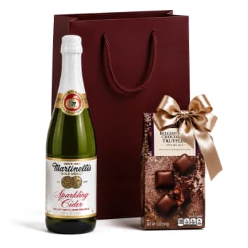 Non-Alchoholic Cider and Chocolate Truffles Set – view 2